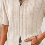 Chic French Style Cable Knit Cardigan Blouse