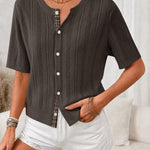 Chic French Style Cable Knit Cardigan Blouse