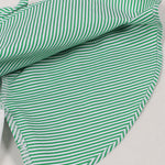 Luxury Contrast Color Stripe Matching Set with 3D Flowers