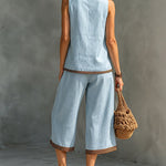 Casual French Style Contrast Color Matching Set