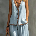 Casual French Style Contrast Color Matching Set