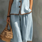 Casual French Style Contrast Color Matching Set