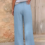 Summer Casual High-Waisted Wide-Leg Pants