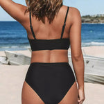 Wrap Bikinis Set Push Up High Waisted Two Piece Swimsuits