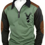 Arden | Classic Deer Quarter-Zip Pullover