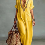 Kate - Embroidered Kaftan Dress