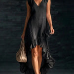 ROWAN | Sleeveless Maxi Dress with Ruffle Hem