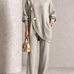 Audrey | Elegant Button-Detail Knit Set