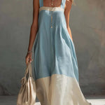 Barbara - Color Block Maxi Dress