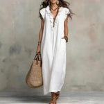 Laura - Boho Ruffle Maxi Dress