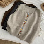 Rosa | COLOR-BUTTON KNIT VEST