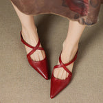 Carmela | Pointed Mules with Crossed Straps