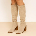 Alice | SUEDE BLOCK HEEL BOOTS