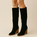 Nahir | SUEDE BLOCK HEEL BOOTS