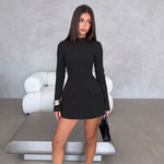 Zoe Kingsley | Long Sleeve Mock Neck Mini Dress For Women