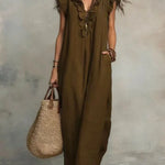Laura - Boho Ruffle Maxi Dress