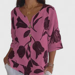 Natividad | Chic Floral Pattern Blouse