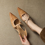 Carmela | Pointed Mules with Crossed Straps