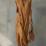 Rebecca - Ruffle Collar V-Neck Dress