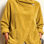 Sophie | One-Button Corduroy Wrap Top