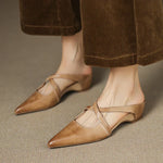 Mestelle Genuine Leather Mules