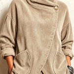 Sophie | One-Button Corduroy Wrap Top