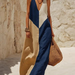 Angela - Color Block Long Dress