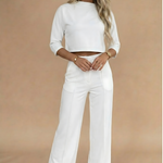 Charlotte Cooper | Cropped Top & High-Waisted Trousers Set For Women