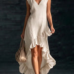 ROWAN | Sleeveless Maxi Dress with Ruffle Hem