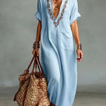 Kate - Embroidered Kaftan Dress