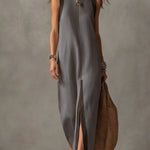 Brenda - Asymmetrical Hem Maxi Dress