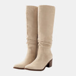 Belén | Knee-High Suede Block Heeled Boots