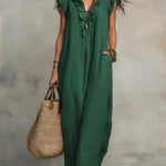 Laura - Boho Ruffle Maxi Dress