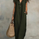 Laura - Boho Ruffle Maxi Dress