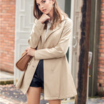 Zeagoo Women's Trench Coats Double-Breasted Coat with Belt