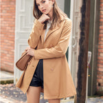 Zeagoo Women's Trench Coats Double-Breasted Coat with Belt