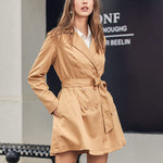Zeagoo Women's Trench Coats Double-Breasted Coat with Belt