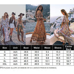 Zeagoo Women's V Neck Bohemian Dress Floral Printed Maxi Dress Short Sleeve Beach Party Dress