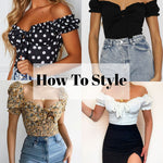 Off Shoulder Puff Sleeve Ruffle Trim Tops Bodysuits - Nadorine (Us Only)