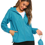Waterproof Rain Packable Hooded Windbreaker - Nadorine (Us Only)