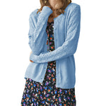Nadorine Women's Button Down Crochet Sweater Cardigan