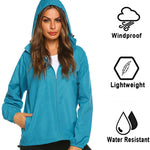 Waterproof Rain Packable Hooded Windbreaker - Nadorine (Us Only)