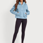 Zeagoo Womens Half Zip Cropped Hoodies