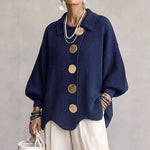 Solenne Draped Knit Cardigan