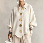 Solenne Draped Knit Cardigan