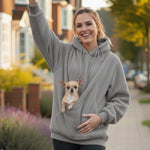 Solid Color Pet Pouch Oversized Plush Hoodie