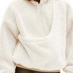 Solid Color Pet Pouch Oversized Plush Hoodie