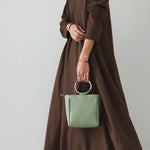 Solid Color V Neck Sweatshirt Dress