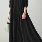 Solid Color V Neck Sweatshirt Dress