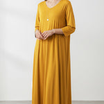 Solid Color V Neck Sweatshirt Dress